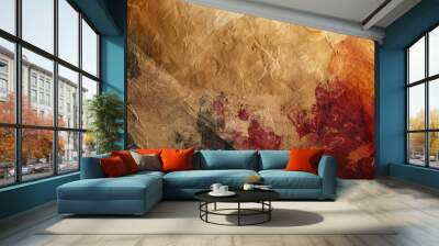 Natural and Earthy abstract shapes painting texture background Wall mural