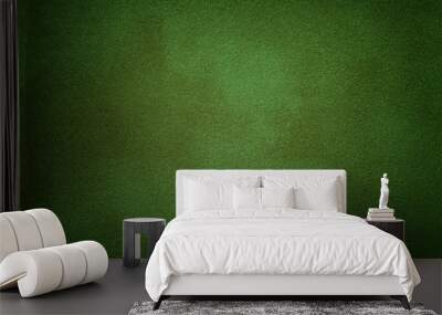 Dark green matte background of suede fabric, closeup. Wall mural