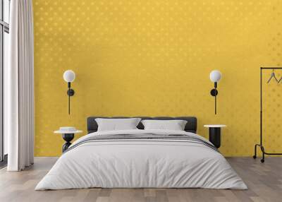 golden background from metal foil paper with a stars pattern Wall mural