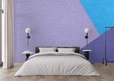 Texture of craft lilac color paper background with blue and violet border. Vintage abstract cardboard. Wall mural