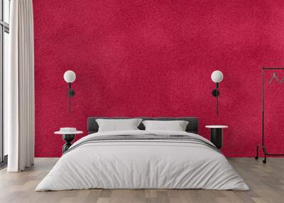 Texture of velvet dark red matte background, macro. Suede fabric with wine pattern. Wall mural