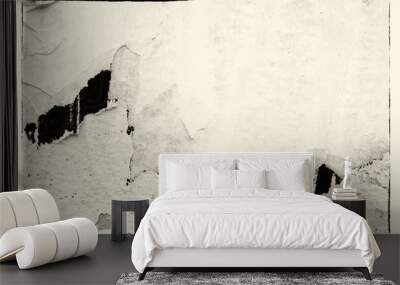 Blank brown creased crumpled paper texture background old grunge ripped torn vintage collage posters placard Wall mural