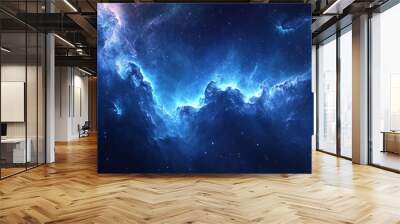 Blue space Wall mural