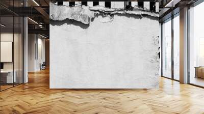 Old ripped torn blank black and white posters textures backgrounds grunge creased crumpled paper vintage collage placards empty space text Wall mural