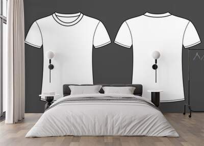 Blank t-shirt template Wall mural