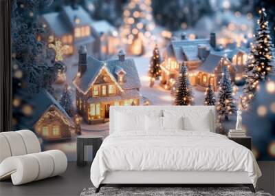 Christmas holiday background. Merry Christmas and happy New Year Wall mural