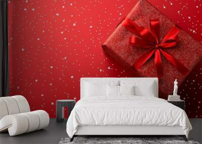 Merry Christmas and Happy New Year festive colorful composition. Christmas background. Xmas banner and holiday poster Wall mural