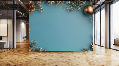 Merry Christmas and Happy New Year festive colorful composition. Christmas background. Xmas banner and holiday poster Wall mural