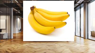 bunch of bananas isolated on white background Wall mural