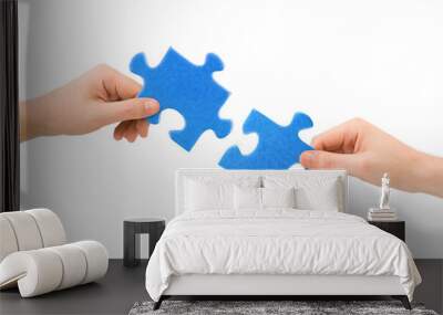 hands and puzzle Wall mural