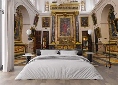 Interior of Cathedral in Toledo Spain Wall mural