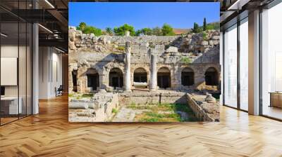 ruins in corinth, greece Wall mural