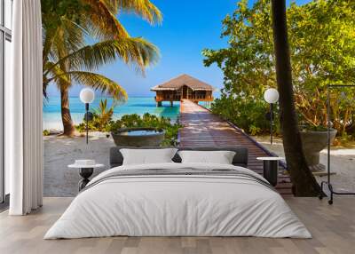 Spa saloon on Maldives island Wall mural