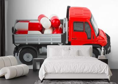 toy truck with pills Wall mural