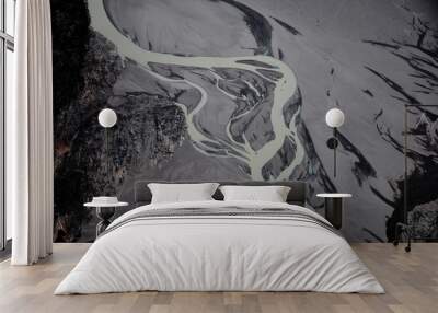 River of melting water from the icecap, Greenland Wall mural