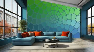 Light green blue vector template in a geometric style. Smart abstract illustration with colored gradient stones. Wall mural