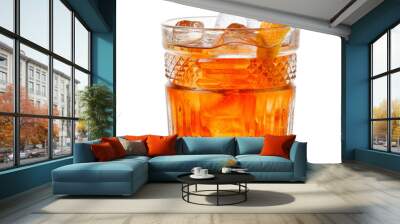 Alcohol cocktail Negroni isolated on white Wall mural