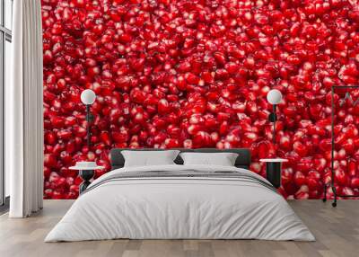 Christmas decoration, red ball isolated on white background. Wall mural