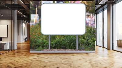 Modern empty blank advertising billboard banner in a city outdoors. Mockup for your advertising project. Wall mural