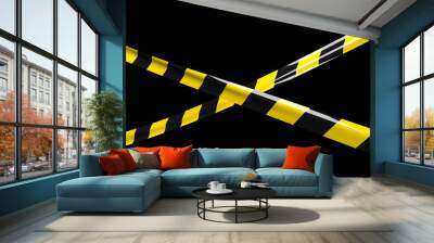 Striped protective tape. Wall mural