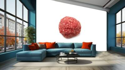 Raw meat balls isolated on white background. Wall mural