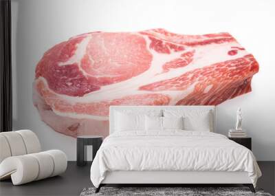 Raw pork isolated on white background. Wall mural