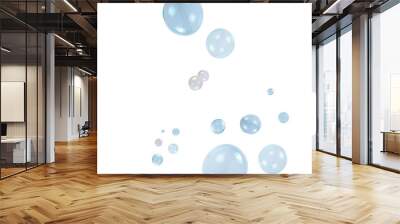 Soap bubbles isolated on a white background. Wall mural