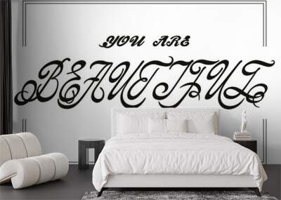 Vector hand drawn lettering 