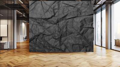 wrinkled black paper, use as background Wall mural