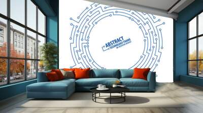 Abstract technology round frame Wall mural