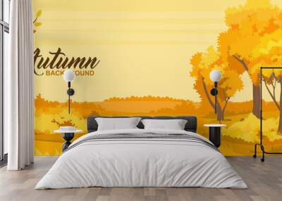 Autumn rural landscape Wall mural