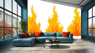 Bonfire set. Design element Wall mural