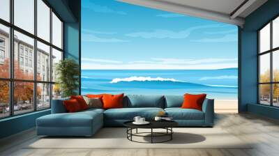 Simple ocean landscape Wall mural