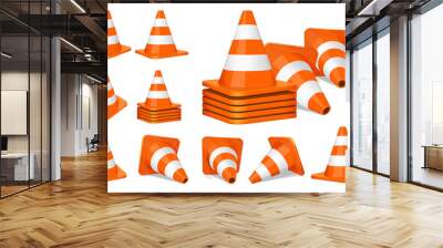 traffic cones icon Wall mural