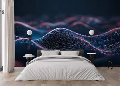 Abstract background dot and connect line for cyber technology futuristic and... Wall mural