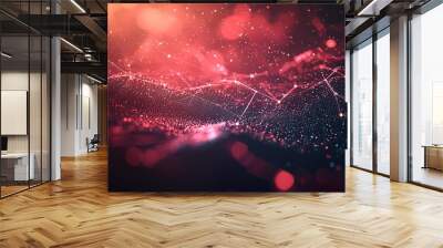 Abstract background dot and connect line for cyber technology futuristic and... Wall mural