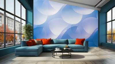 Abstract Blue Spheres with Gradient Background. Wall mural