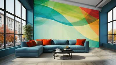 Vibrant Abstract Color Waves Abstract background banner Wall mural