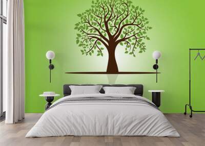 Card tree Wall mural