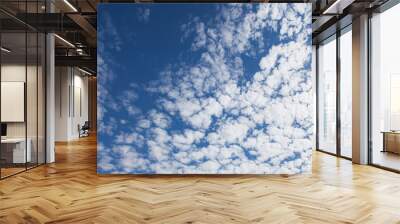 blue sky background with tiny clouds Wall mural