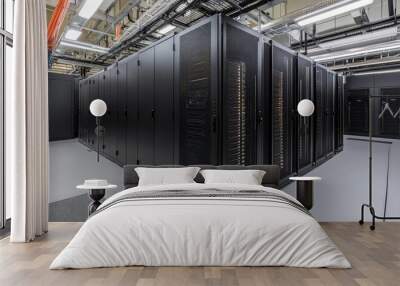 Exploring the future of data management a look inside modern server rooms and data centers Wall mural