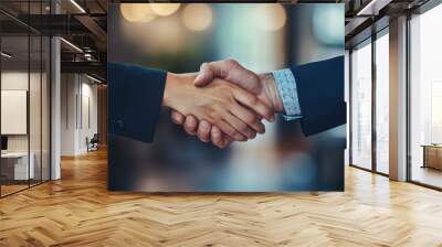 hands making contact in a full frame shot, illustrating collaboration and connection in a corporate setting Wall mural