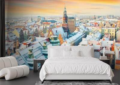 Poland. View of Wroclaw Wall mural