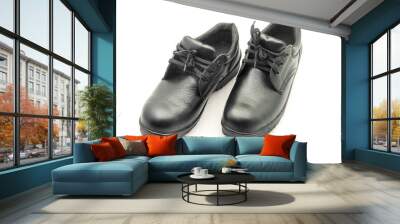 Safety shoes on white background. Wall mural