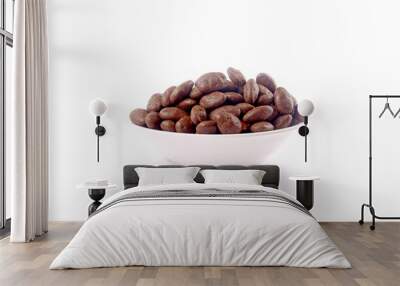 Chocolate almond in bowl Wall mural