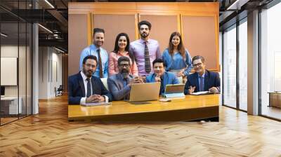 Indian Businesspeople attending conference meeting in modern office. Wall mural