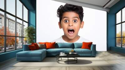 little boy giving shocking expression Wall mural