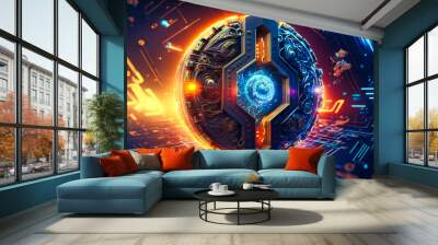 Quantum cryptography Wall mural