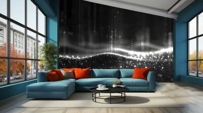 3D Digital background with graph for graphics, data, AI, tech .... Wall mural