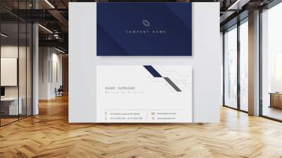 Business card flat design vector template Wall mural